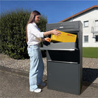 Metzler Paketbox XL mit Briefkasten | Mit austauschbarem Namensschild | Bispo Max RE