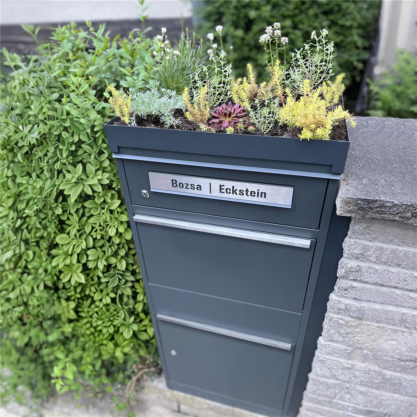 Metzler Pflanzdach für Paketbox | Dachbegrünung für Paketbriefkasten | für Modellreihe Bispo