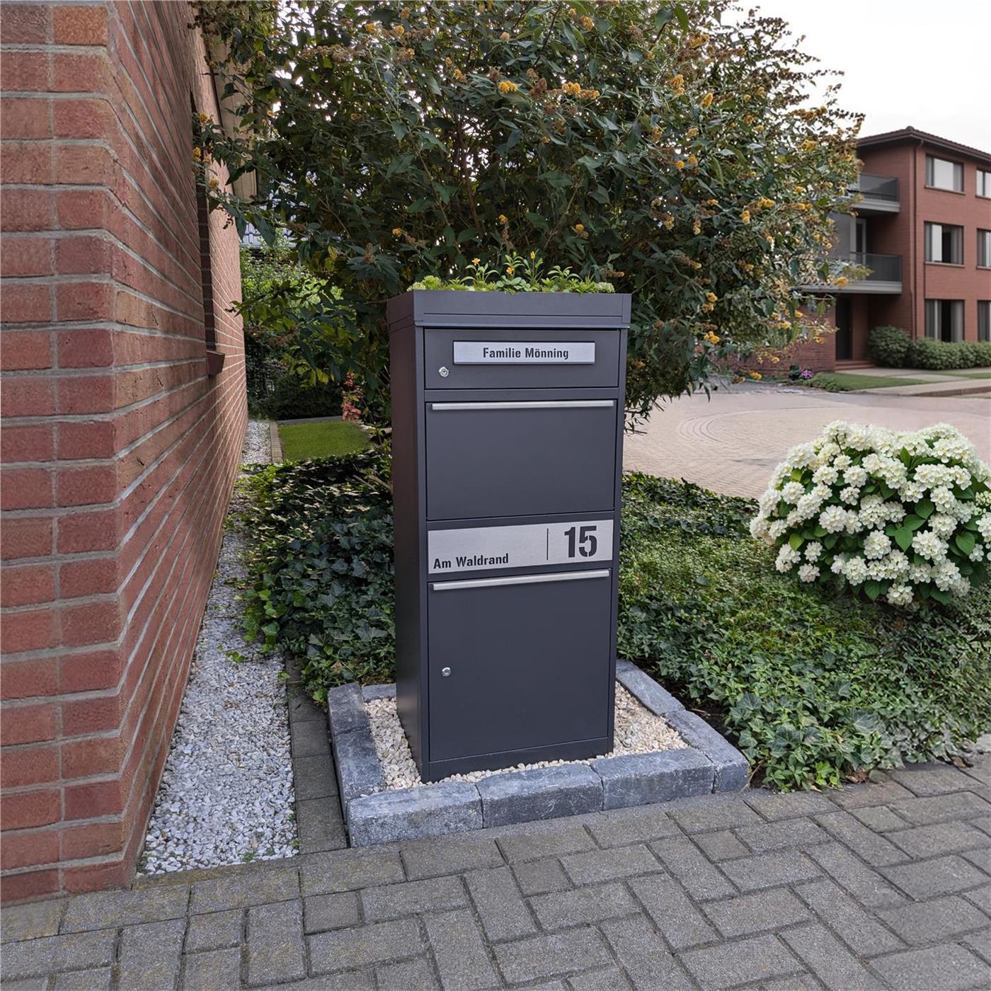 Metzler Pflanzdach für Paketbox | Dachbegrünung für Paketbriefkasten | für Modellreihe Bispo