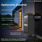 Metzler Paketbox mit 3 Briefkästen | personalisiert mit Gravur | Edelstahl-Namensschild | mit Briefeinwurf | Bispo 2