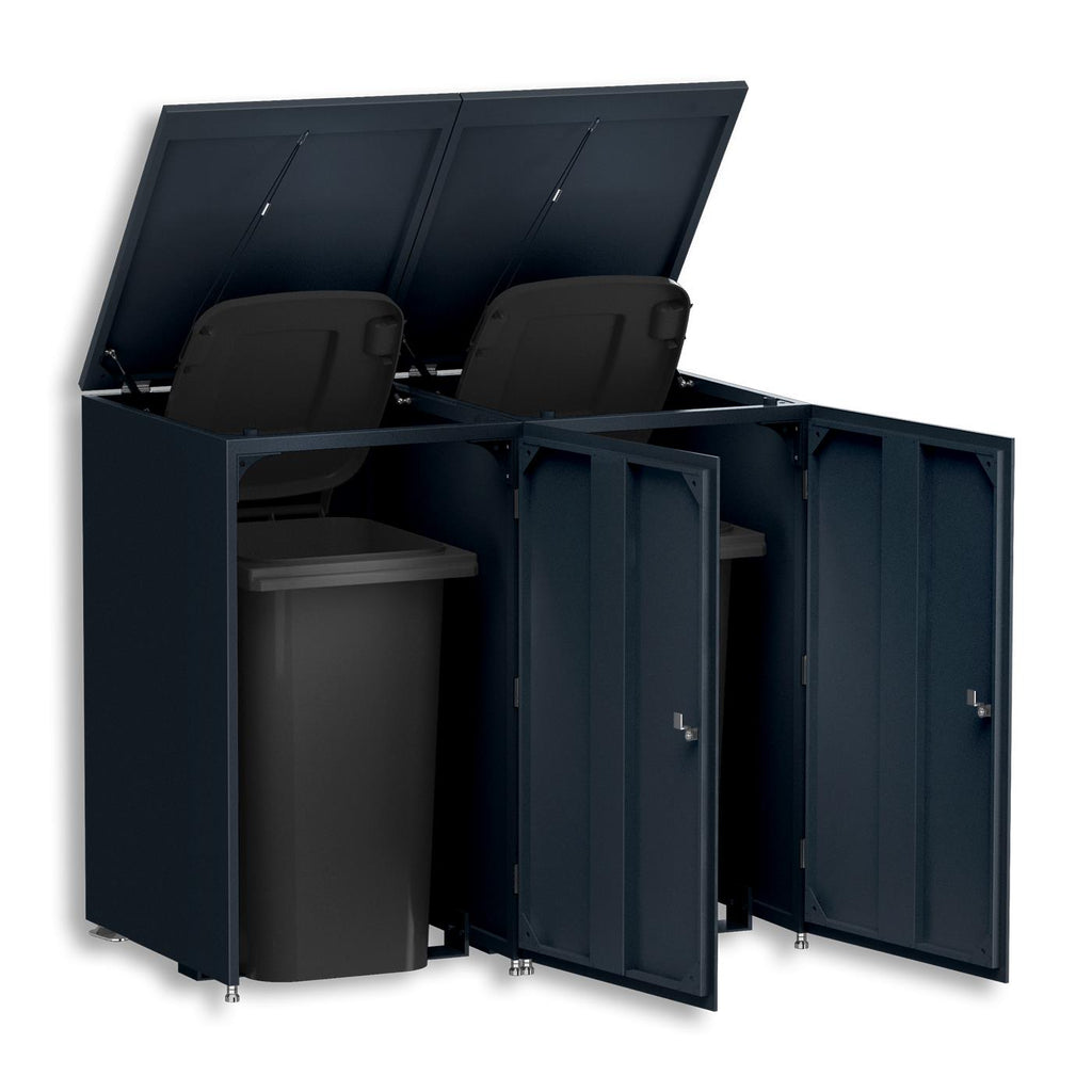 Metzler Mülltonnenbox | 2er | 240l | aus Aluminium | rostfrei & massiv