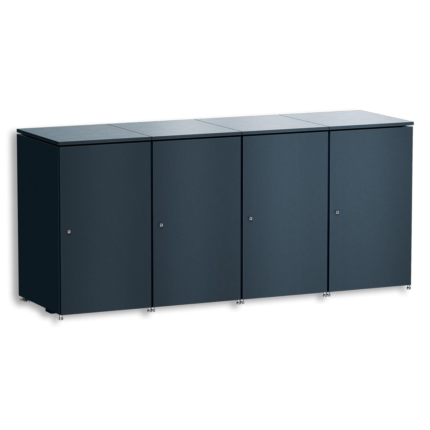 Metzler Mülltonnenbox | 4er | 240l | aus Aluminium | rostfrei & massiv