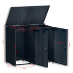 Metzler Mülltonnenbox | 2er | 240l | aus Aluminium | rostfrei & massiv