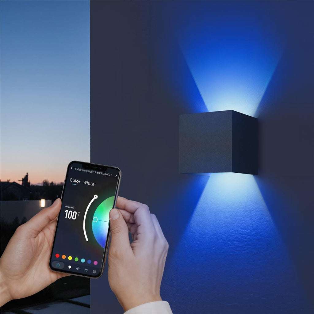 Up-Down-Light Cube | Smart | Wandleuchte | LED RGB+Warmweiß