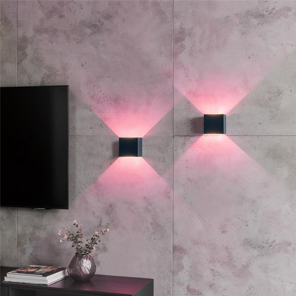 Up-Down-Light Cube | Smart | Wandleuchte | LED RGB+Warmweiß