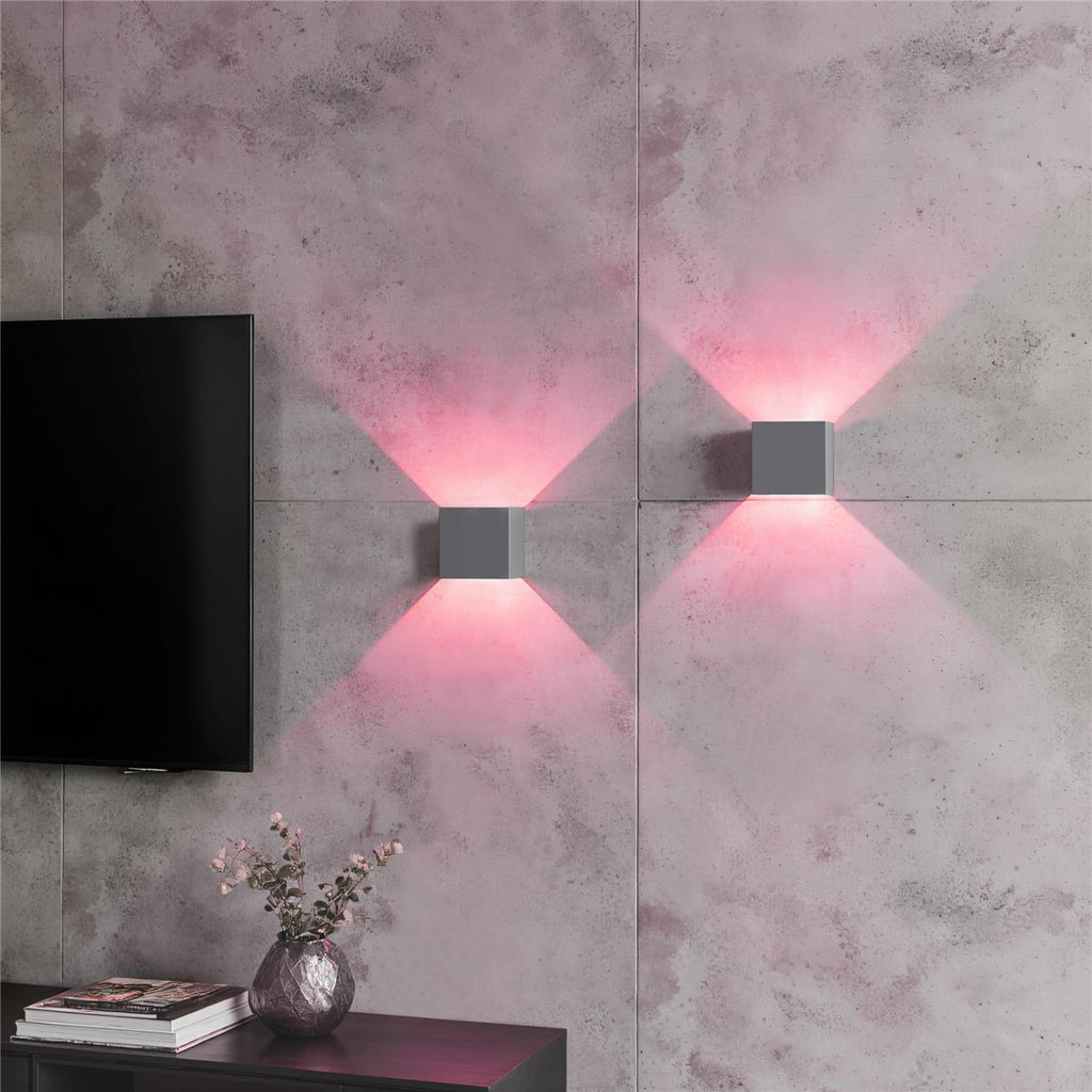 Up-Down-Light Cube | Smart | Wandleuchte | LED RGB+Warmweiß
