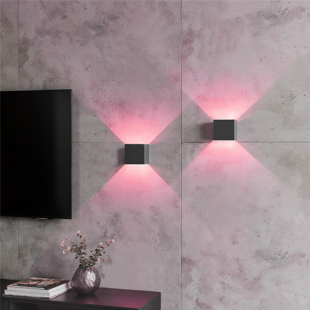 Up-Down-Light Cube | Smart | Wandleuchte | LED RGB+Warmweiß