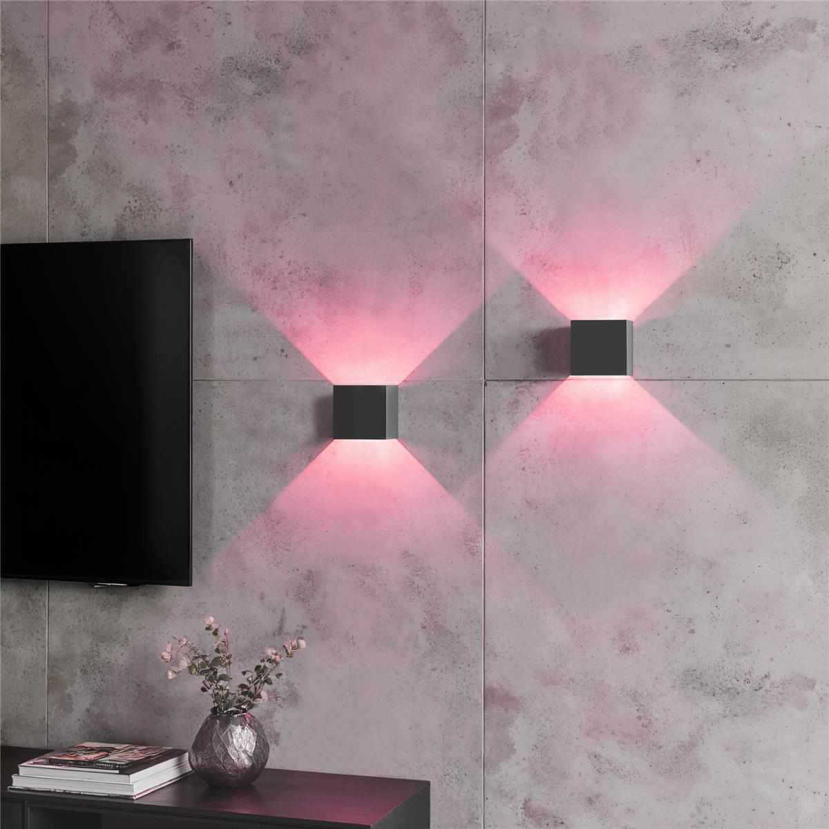 Up-Down-Light Cube | Smart | Wandleuchte | LED RGB+Warmweiß