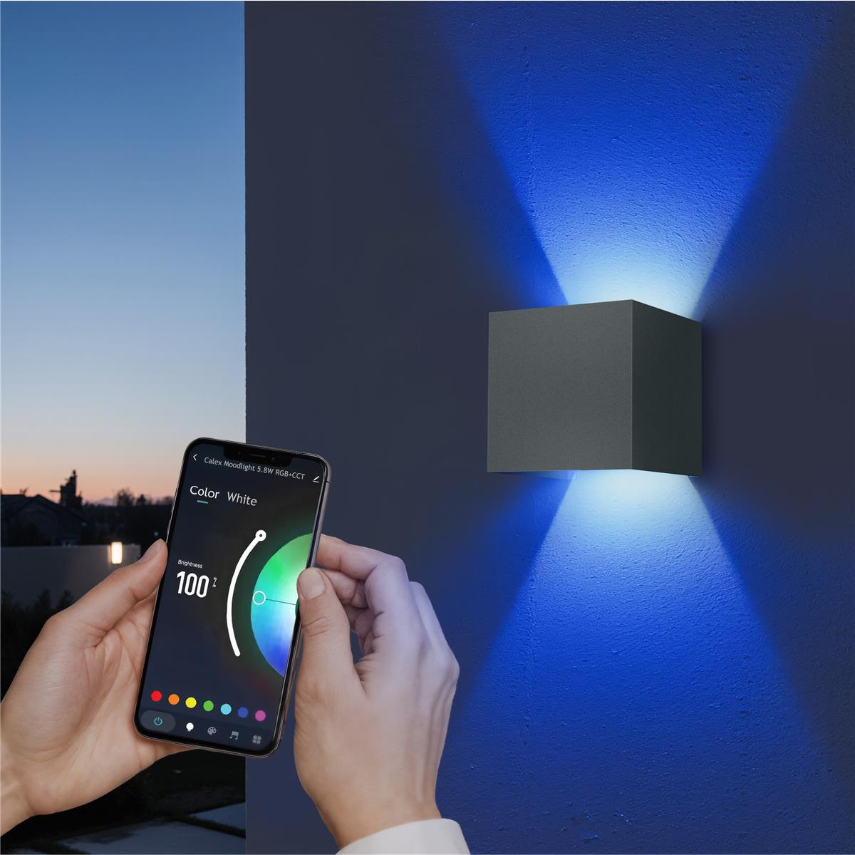 Up-Down-Light Cube | Smart | Wandleuchte | LED RGB+Warmweiß