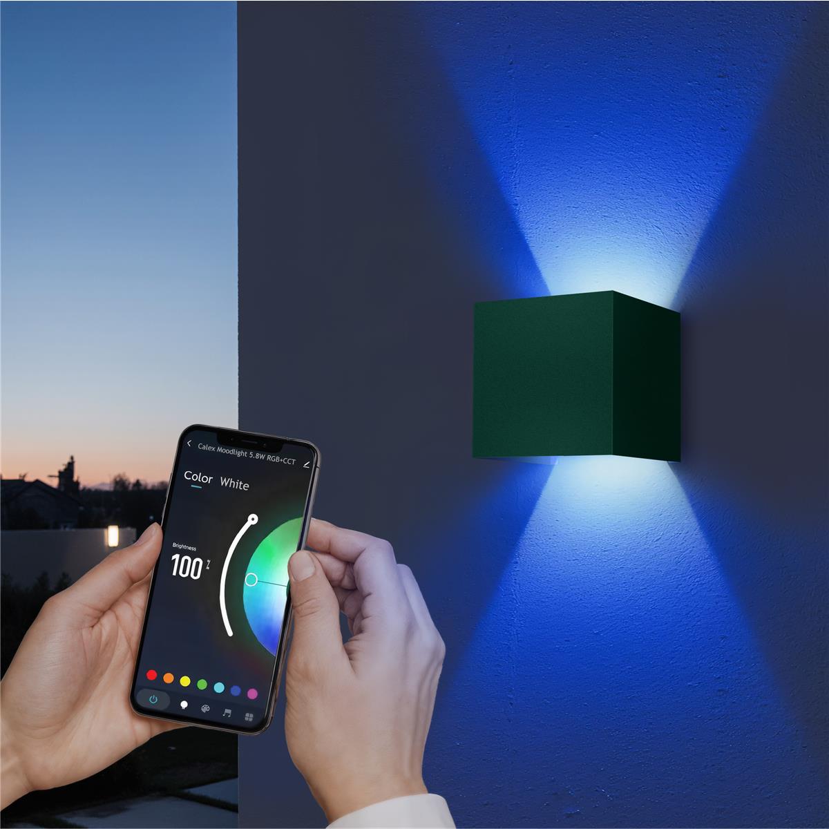 Up-Down-Light Cube | Smart | Wandleuchte | LED RGB+Warmweiß