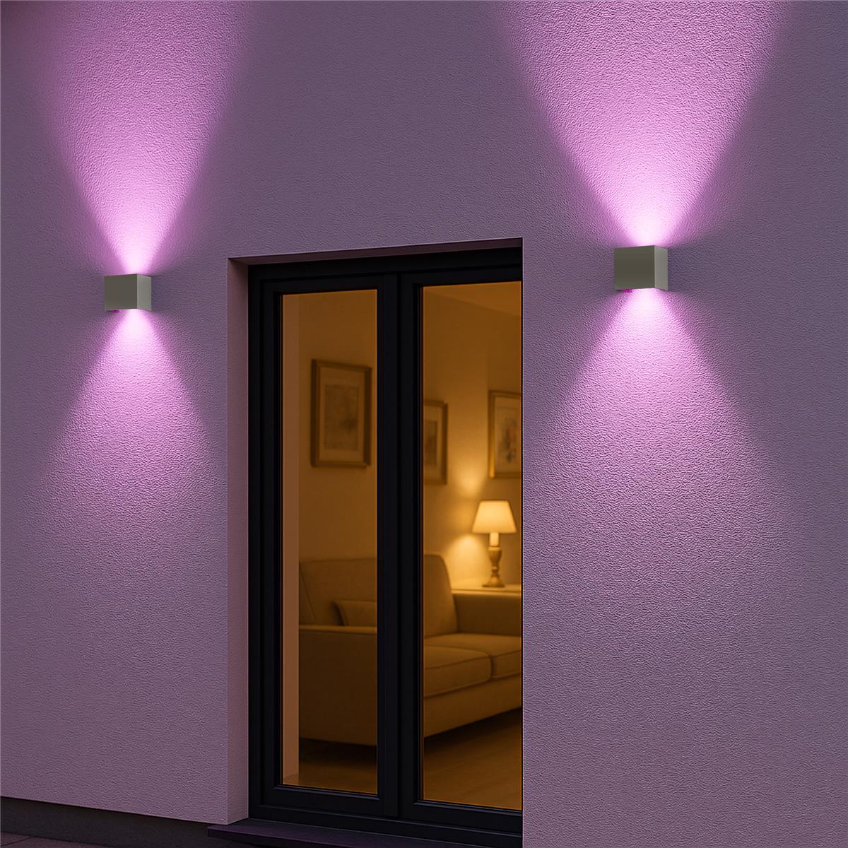 Up-Down-Light Cube | Smart | Wandleuchte | LED RGB+Warmweiß