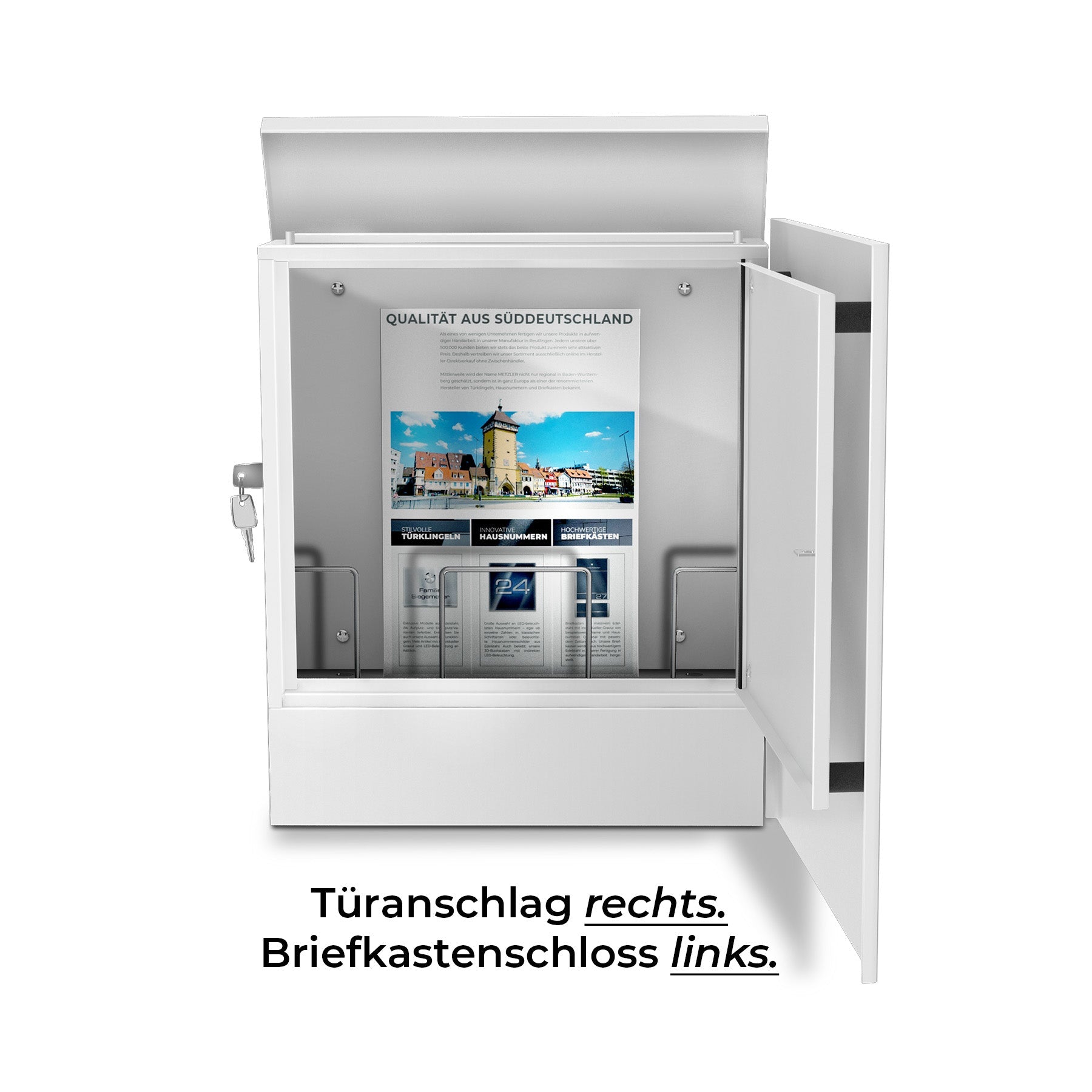 Metzler Briefkasten aus hochwertigem Stahl pulverbeschichtet | Lepo