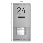 Metzler ADM10 Audio-Türsprechanlage | 4 Klingeltaster | Mit austauschbarem Namensschild | Kai