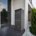 Metzler Paketbox mit Briefkasten | mit Sichtfenster | mit Briefeinwurf | rostfrei | Bispo 3