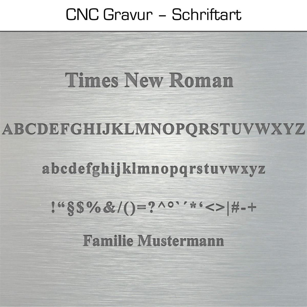 Klingelschild aus Edelstahl optional mit Gravur