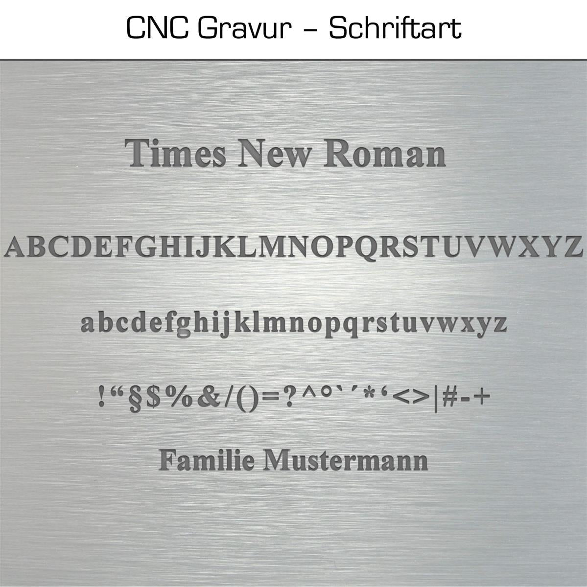Klingelschild aus Edelstahl optional mit Gravur