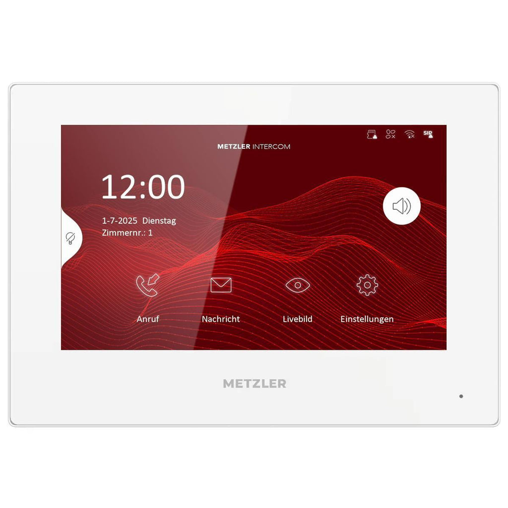 Metzler Intercom Innenstation Home, 7 Zoll Touchscreen, weiß