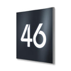 LED-Hausnummernschild aus Edelstahl in Anthrazit RAL7016