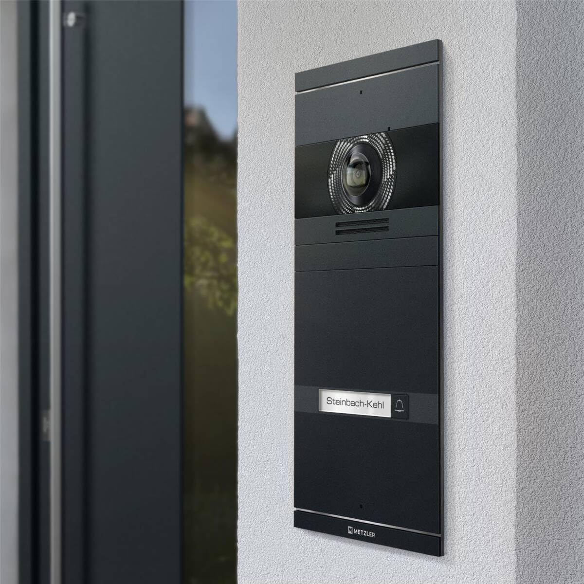 Metzler VDM10 2.0 Video-Türsprechanlage | Komplettset mit austauschbarem Namensschild | 1 Klingeltaster | Plug & Play | Neo