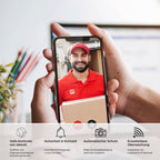 Metzler VDM10 2.0 Video-Türsprechanlage | Komplettset mit austauschbarem Namensschild | 3 Klingeltaster | Plug & Play | Neo