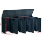 Metzler Mülltonnenbox | 4er | 240l | aus Aluminium | rostfrei & massiv