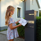 Metzler Standbriefkasten mit Zeitungsfach aus hochwertigem Stahl | Alves