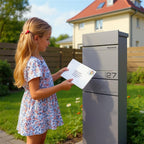 Metzler Standbriefkasten mit Zeitungsfach aus hochwertigem Stahl | Alves 2