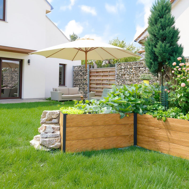 Metzler Hochbeet L für den Garten | Pulverbeschichtet | 150 x 75 x 77 cm