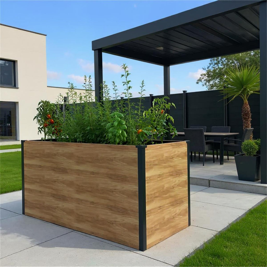 Metzler Hochbeet L für den Garten | Pulverbeschichtet | 150 x 75 x 77 cm