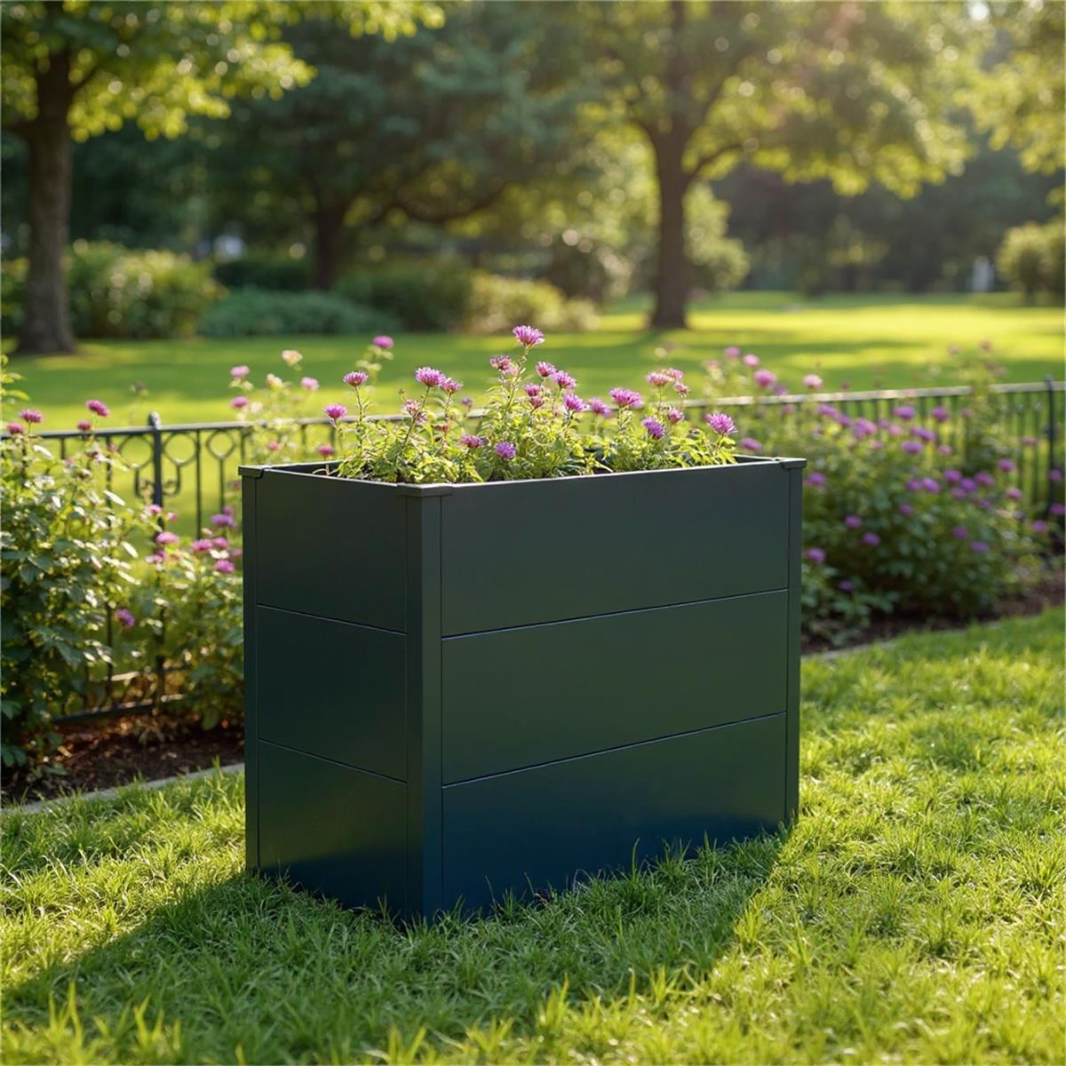 Metzler Hochbeet M für den Garten | Pulverbeschichtet | 100 x 50 x 77 cm
