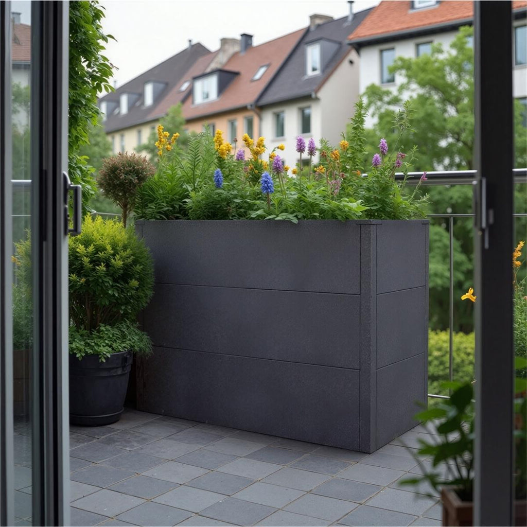 Metzler Hochbeet M für den Garten | Pulverbeschichtet | 100 x 50 x 77 cm