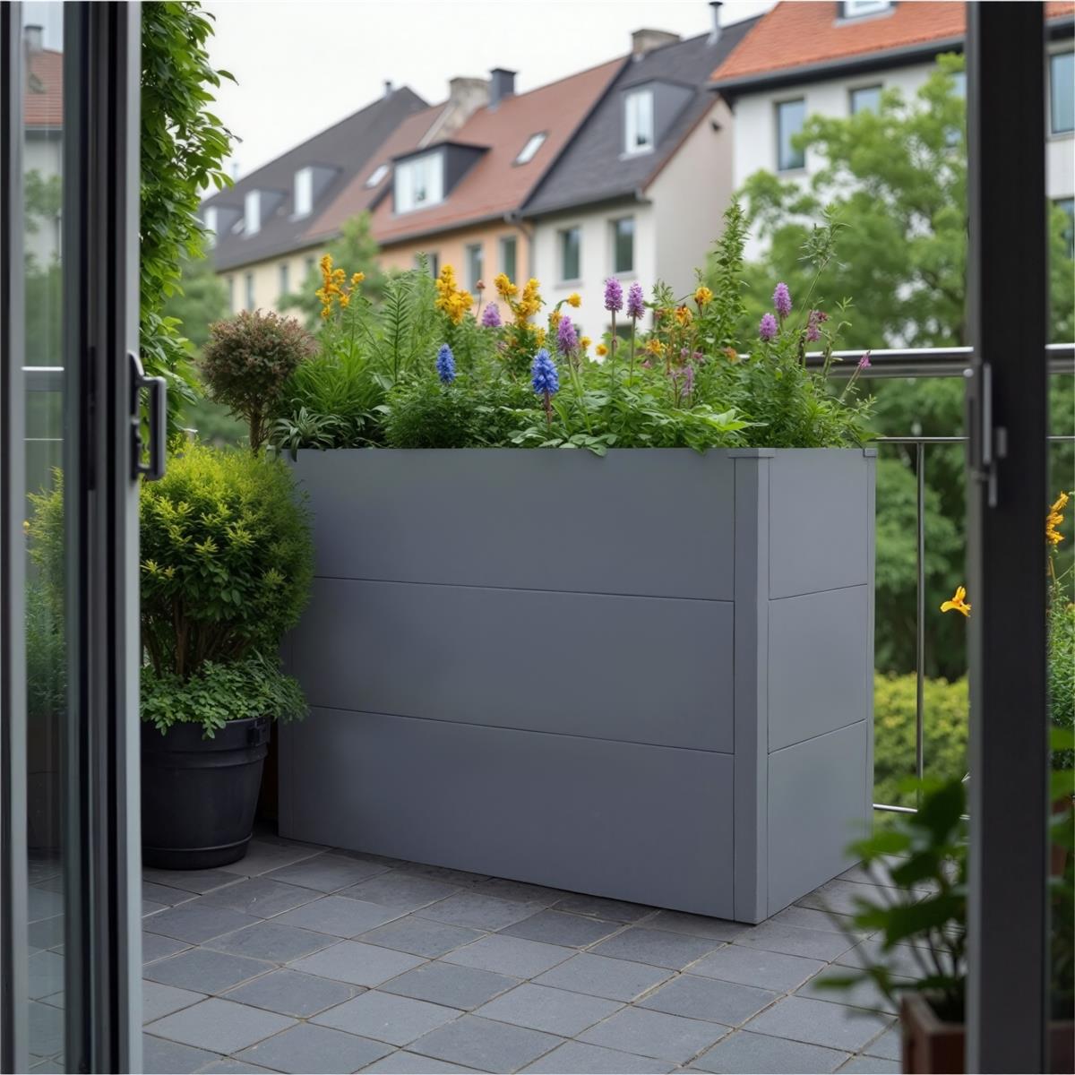 Metzler Hochbeet M für den Garten | Pulverbeschichtet | 100 x 50 x 77 cm