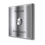Funkklingel Aufputz quadratisch | personalisiert mit Gravur | Vera