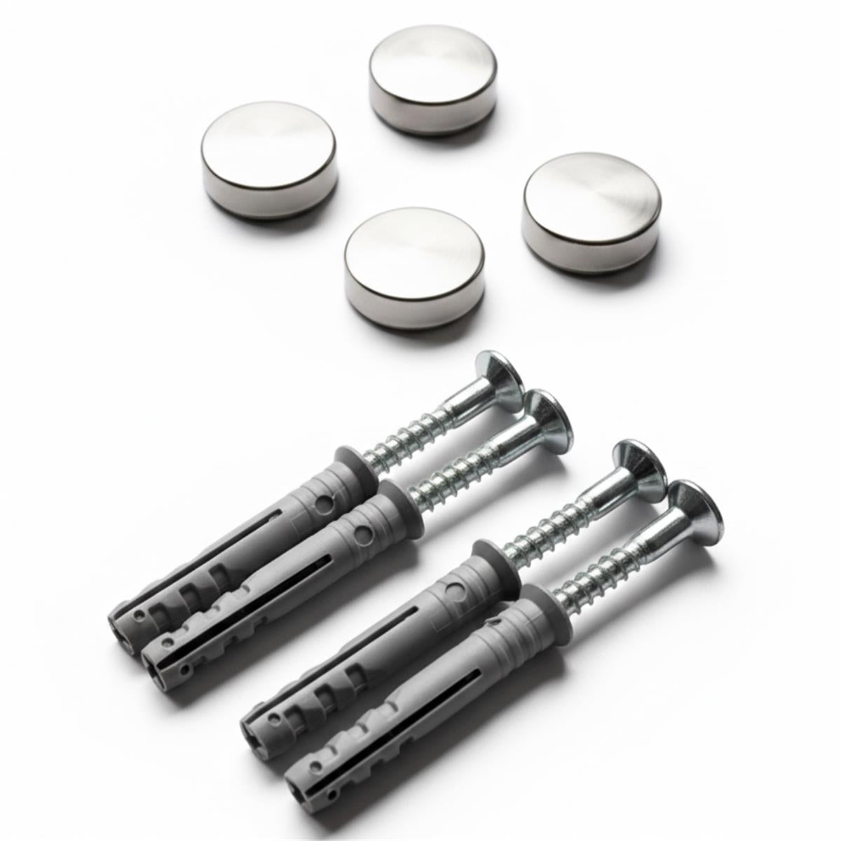 4x Edelstahl-Abdeckungen/Kappen Ø14mm