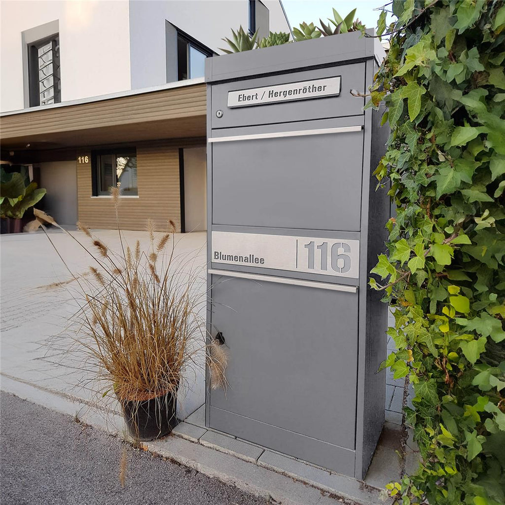 Metzler Pflanzdach für Paketbox | Grau | Dachbegrünung für Paketbriefkasten | für Modellreihe Bispo
