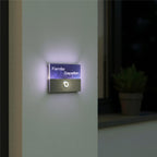 Metzler Türklingel aus Edelstahl LED-3D-Namensschild | Sora