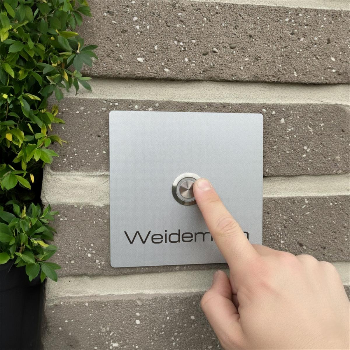 Metzler Türklingel mit Gravur + LED-Taster optional | Stella