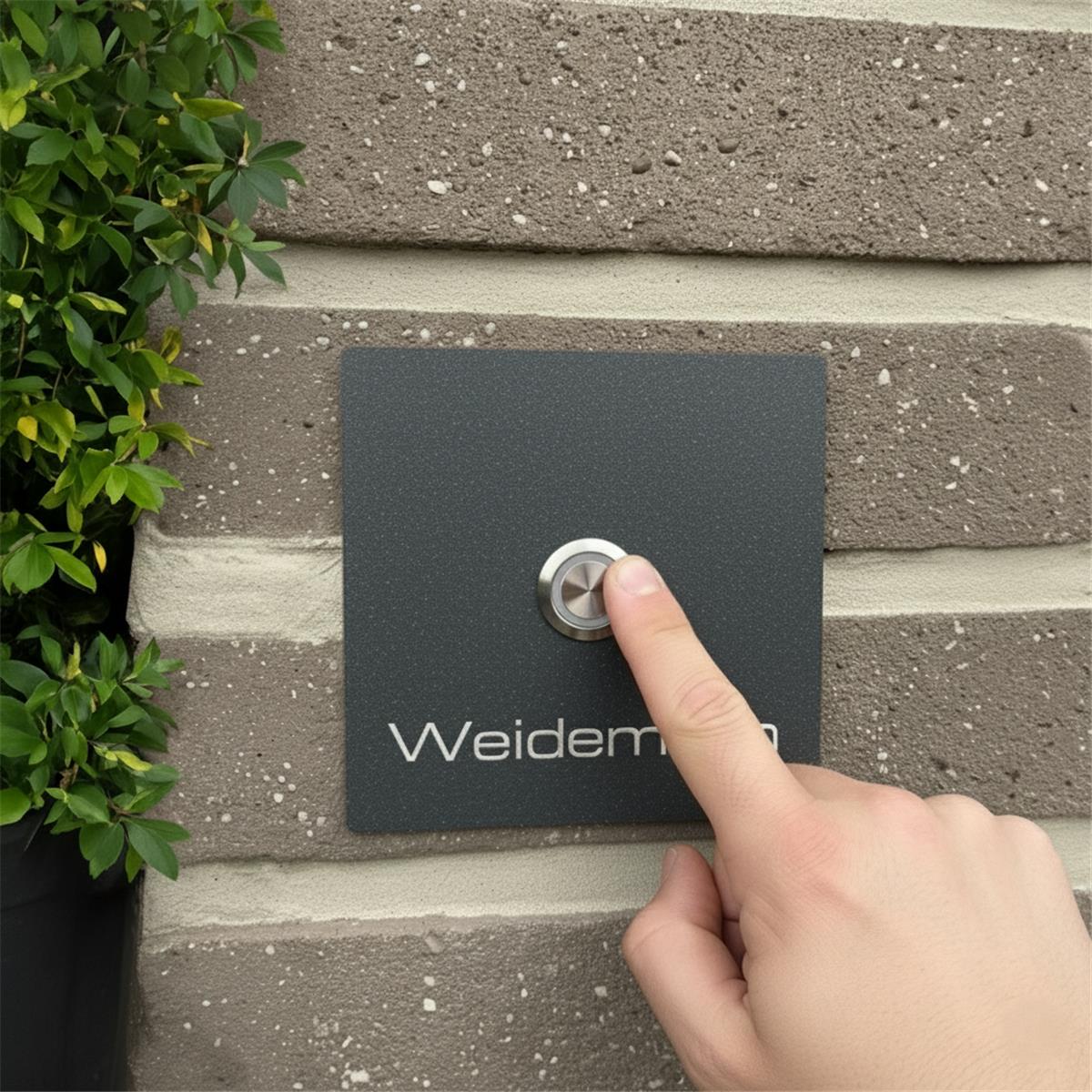 Metzler Türklingel mit Gravur + LED-Taster optional | Stella