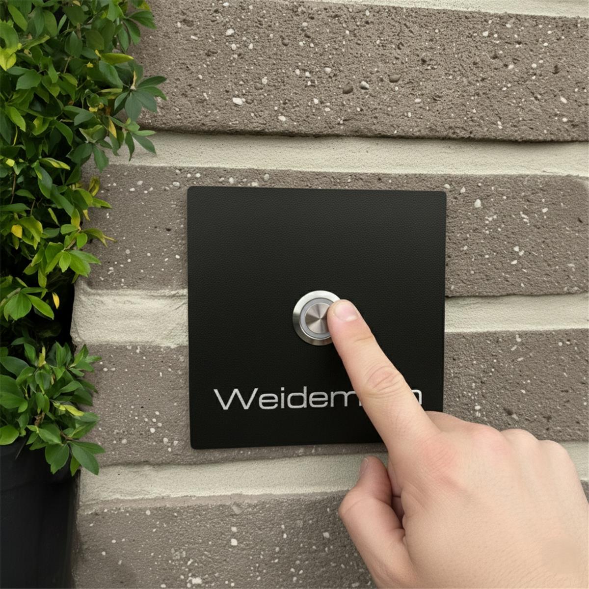 Metzler Türklingel mit Gravur + LED-Taster optional | Stella