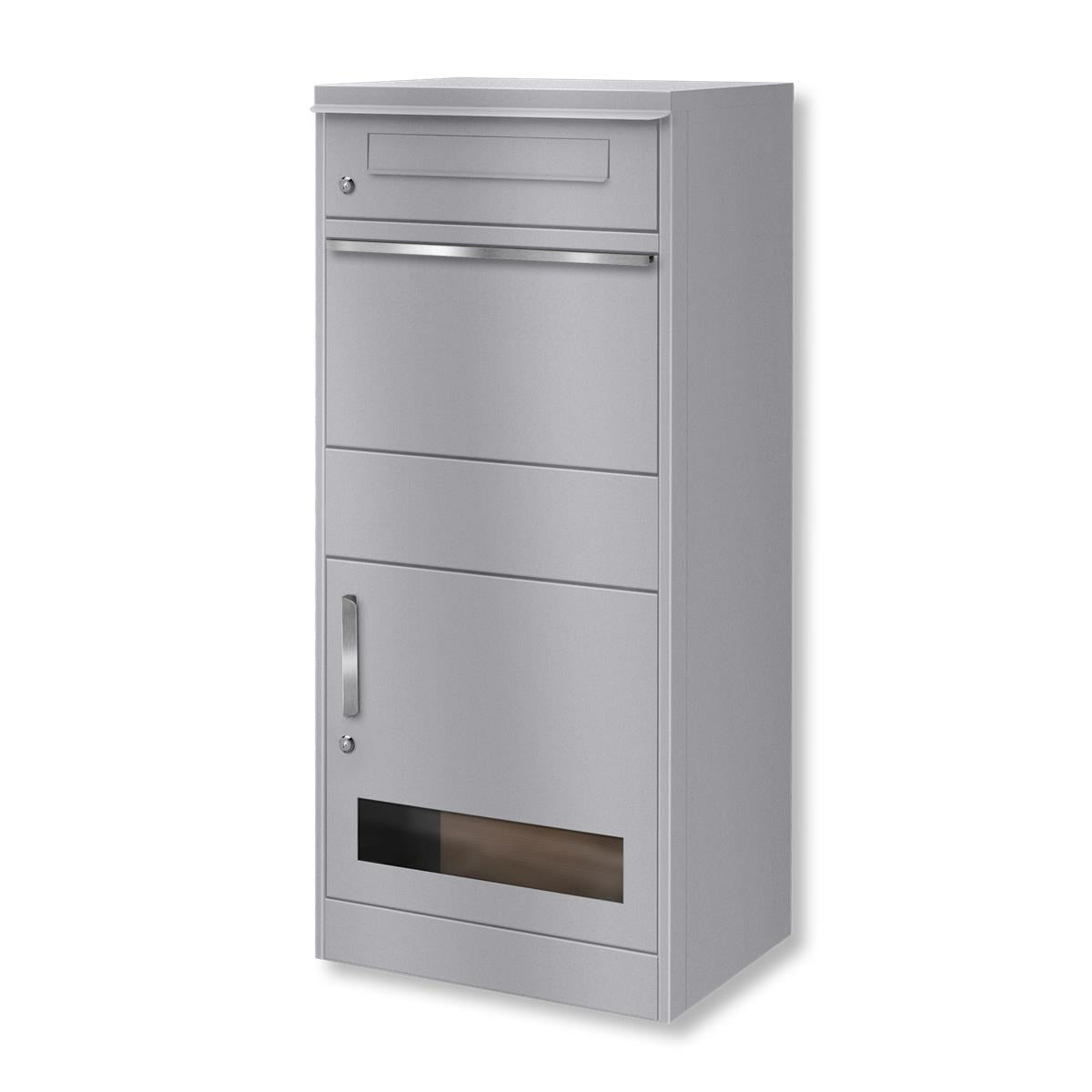 Metzler Paketbox mit Briefkasten | mit Sichtfenster | mit Briefeinwurf | rostfrei | Bispo 3