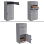 Metzler Paketbox mit Briefkasten | mit Sichtfenster | mit Briefeinwurf | rostfrei | Bispo 3