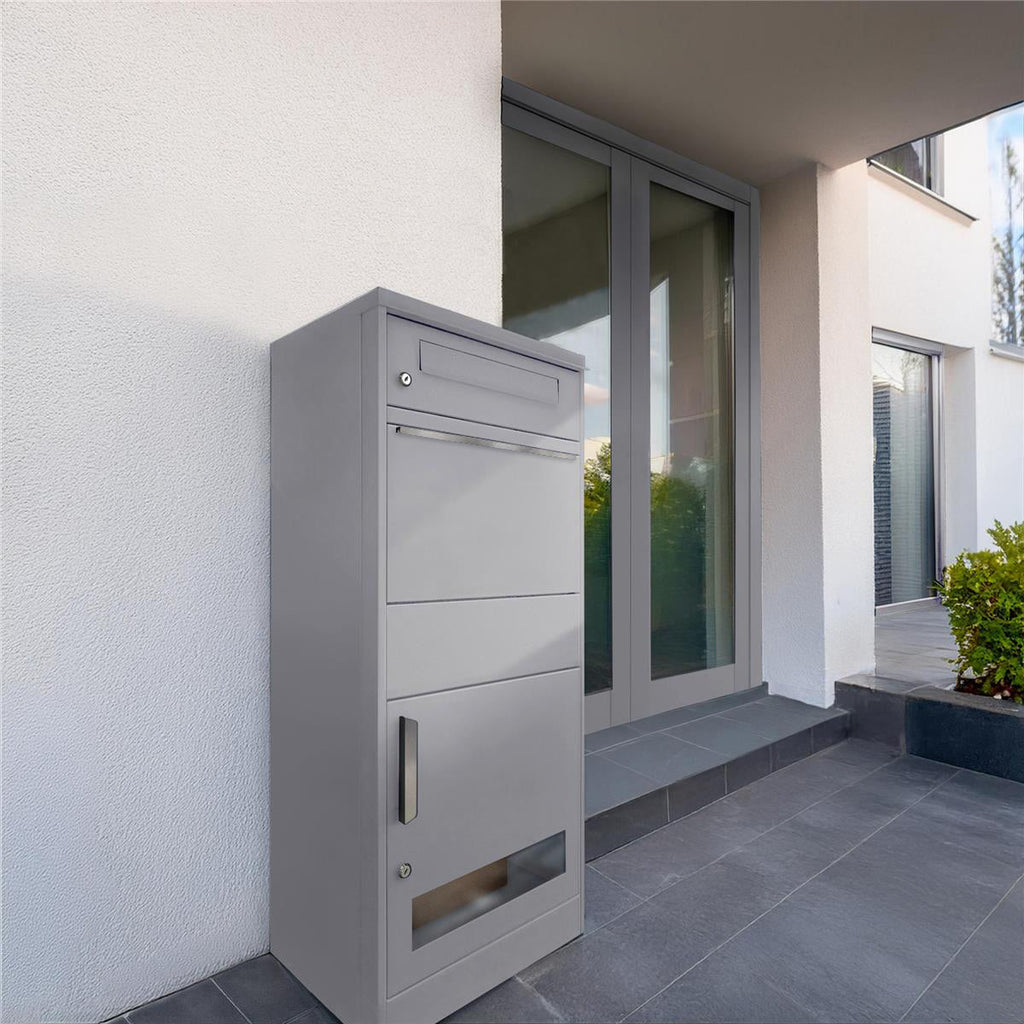 Metzler Paketbox mit Briefkasten | mit Sichtfenster | mit Briefeinwurf | rostfrei | Bispo 3