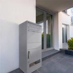 Metzler Paketbox mit Briefkasten | mit Sichtfenster | mit Briefeinwurf | rostfrei | Bispo 3