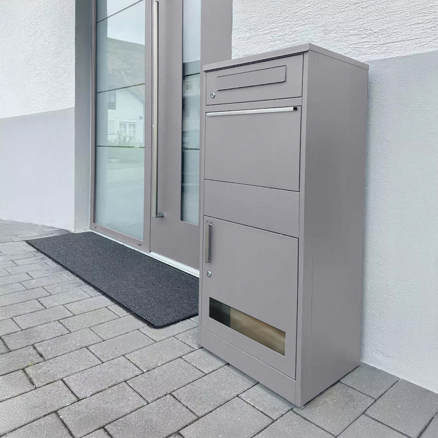 Metzler Paketbox mit Briefkasten | mit Sichtfenster | mit Briefeinwurf | rostfrei | Bispo 3