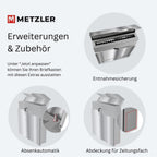 Metzler Briefkasten mit zwei Edelstahl-Namensschildern | personalisiert mit Gravur | Albrecht