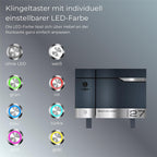 Metzler Standbriefkasten rostfrei und massiv, RAL7016 Anthrazitgrau mit Videosprechanlage VDM10 2.0, Modell Siebert