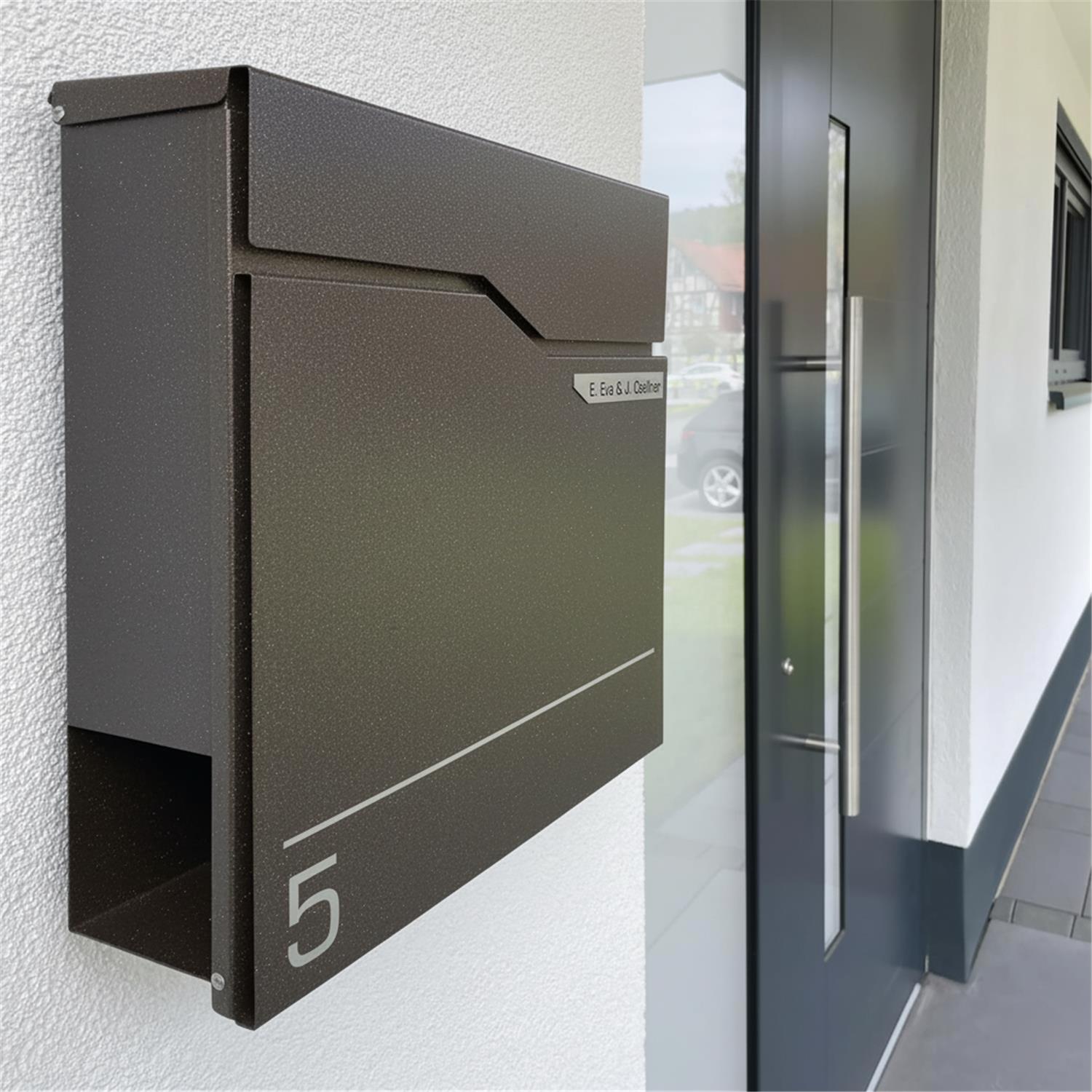 Metzler Briefkasten austauschbares Namensschild | Hoffmann