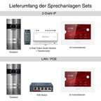 Metzler VDM10 2.0 Video-Türsprechanlage | Komplettset mit austauschbarem Namensschild | 2 Klingeltaster | Plug & Play | Neo