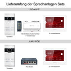 Metzler VDM10 2.0 Video-Türsprechanlage | Komplettset mit austauschbarem Namensschild | 2 Klingeltaster | Plug & Play | Neo