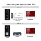 Metzler VDM10 2.0 Video-Türsprechanlage | Komplettset mit austauschbarem Namensschild | 3 Klingeltaster | Plug & Play | Neo